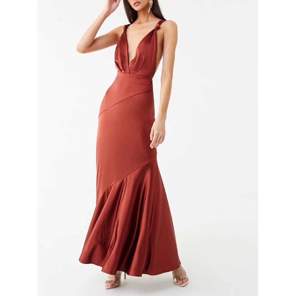 Copper satin dress. Brand new with tags